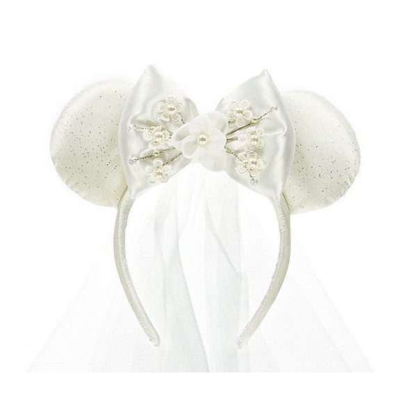 Disneyland Paris Minnie Mouse Bride Ears Headband