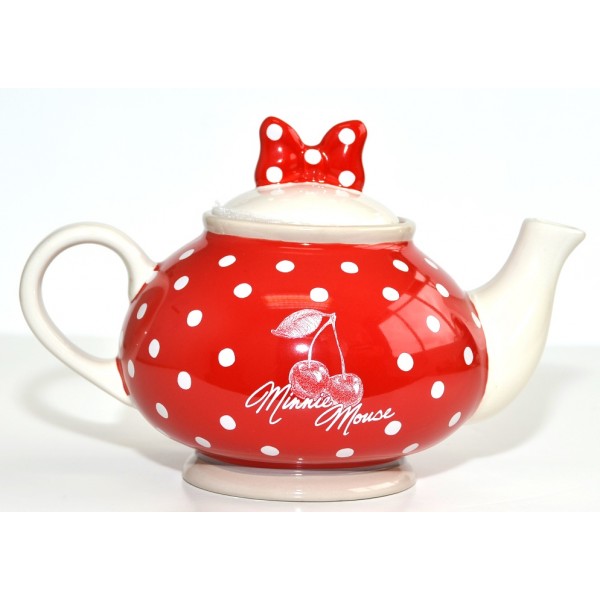 Disney Minnie Mouse red Teapot, Disneyland Paris