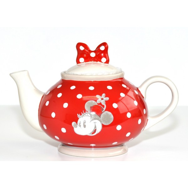 Disney Minnie Mouse red Teapot, Disneyland Paris