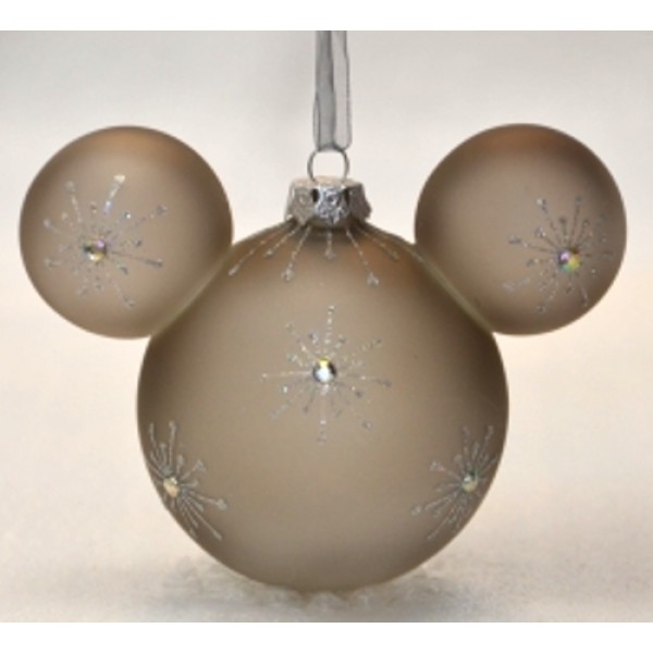 mickey mouse icon glass ornament bejewelled mickey mouse christmas ornament