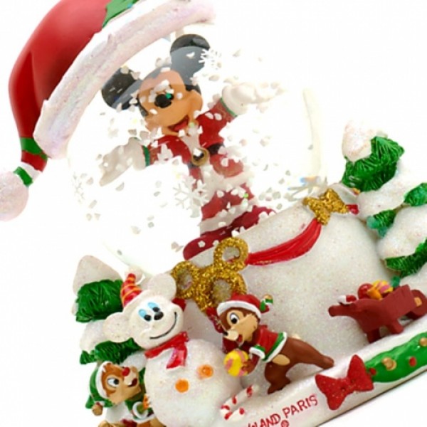 mickey mouse chip 39 n 39 dale christmas snow globe 25th anniversary christmas ornament