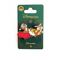 Disneyland Paris Chip and Dale Christmas Souvenir Pin