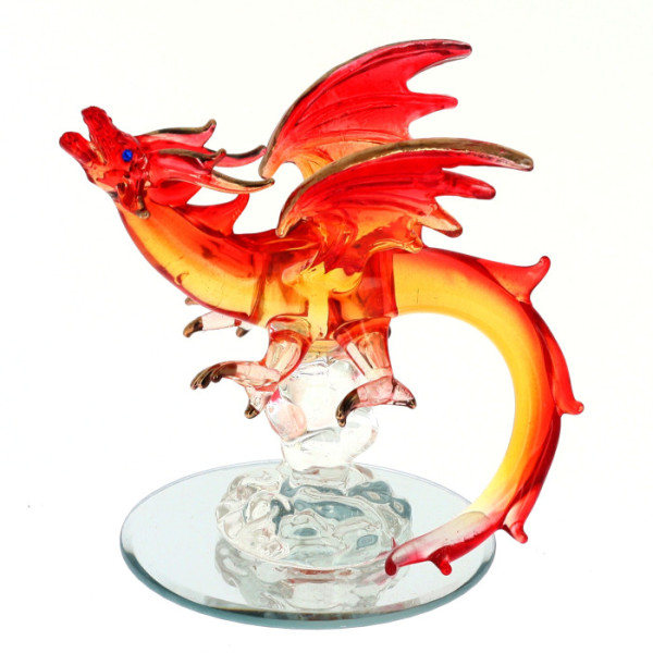 Disneyland Paris Castle Dragon glass figure in Red, by Arribas Collection Disneyland Paris Castle Dragon glass figure in Red, by Arribas Collection