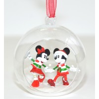 Mickey and Minnie Christmas bauble Ornament, Disneyland Paris