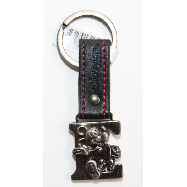 Disney Keychain Key Chain Letter N Initial Alphabet leather metal Mickey  Mouse