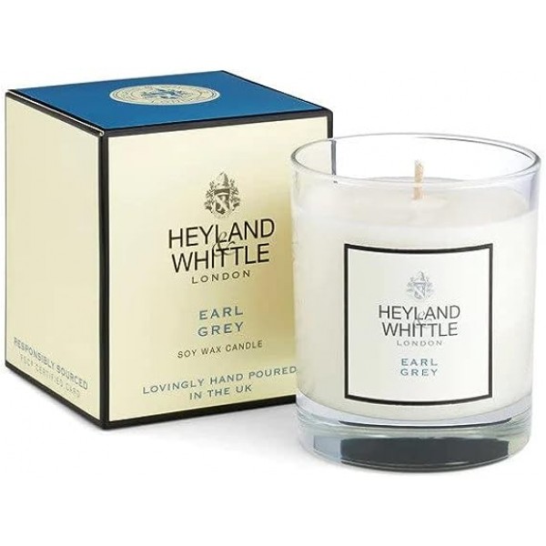 Classic Earl Grey Candle in a Glass 230g - Heyland & Whittle