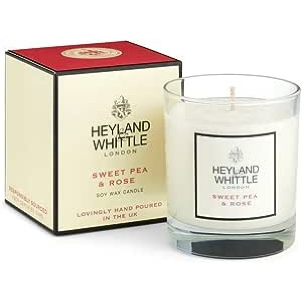 Classic Sweet Pea & Rose Candle in a Glass 230g - Heyland & Whittle