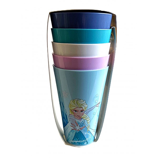 Disneyland Paris set of 5 Frozen Characters plastic cups Disneyland Paris set of 5 Frozen Characters plastic cups