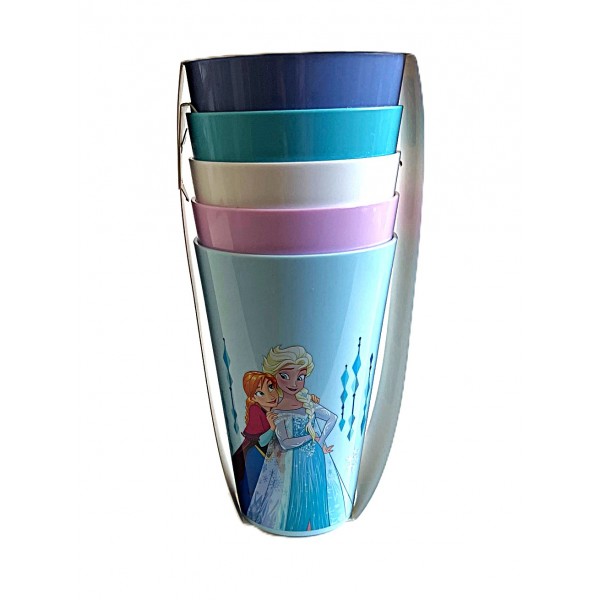 Disneyland Paris set of 5 Frozen Characters plastic cups Disneyland Paris set of 5 Frozen Characters plastic cups