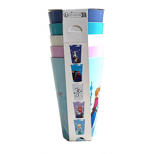 Disneyland Paris set of 5 Frozen Characters plastic cups Disneyland Paris set of 5 Frozen Characters plastic cups