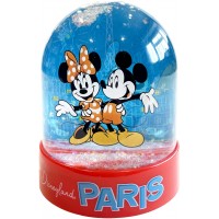 Mickey Minnie and Stitch Disneyland Paris 8 Mini Plastic Snow Globe
