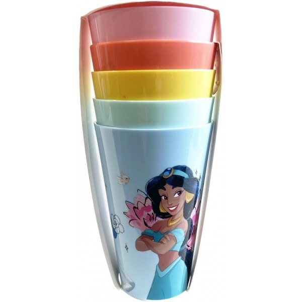 Disneyland Paris set of 5 Disney Princess plastic cups
