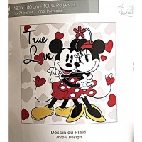 Mickey and Minnie True Love Fleece Throw, Disneyland Paris
