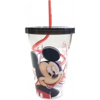 Disneyland Paris Mickey Mouse Character cup and straw