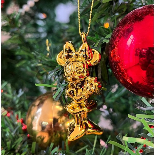 Minnie Mouse Dangler Ornament Chrome Golden, by Arribas, Disneyland Paris