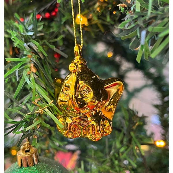 Dumbo Dangler Ornament Chrome Gold, by Arribas, Disneyland Paris