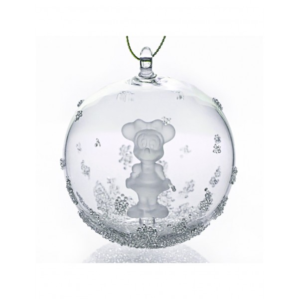 Minnie Crystals Christmas bauble, Arribas Glass Collection