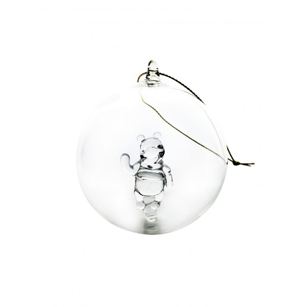 Winnie the Pooh Christmas bauble, Arribas Glass Collection