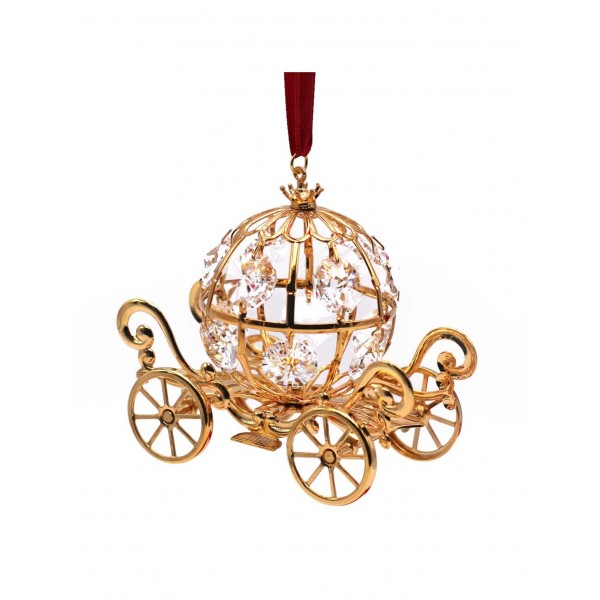 Cinderella Carriage in Gold ornament, by Arribas and Disneyland Paris