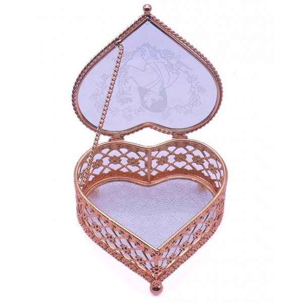 Mulan heart-shaped glass jewellery box, by Arribas and Disneyland Paris