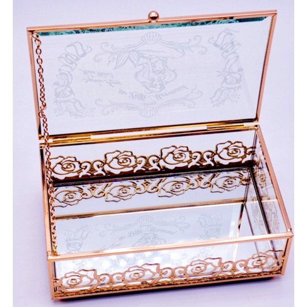 Ariel The Little Mermaid rectangle-shaped glass jewellery box, by Arribas and Disneyland Paris