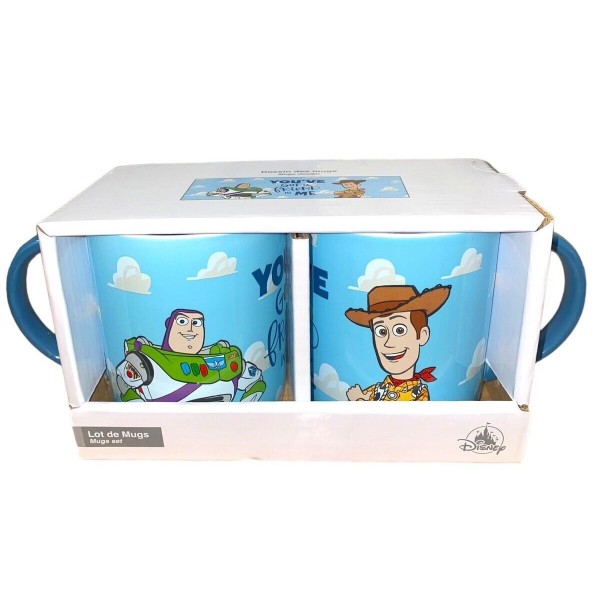 Woody and Buzz Toy Story mug set, Disneyland Paris