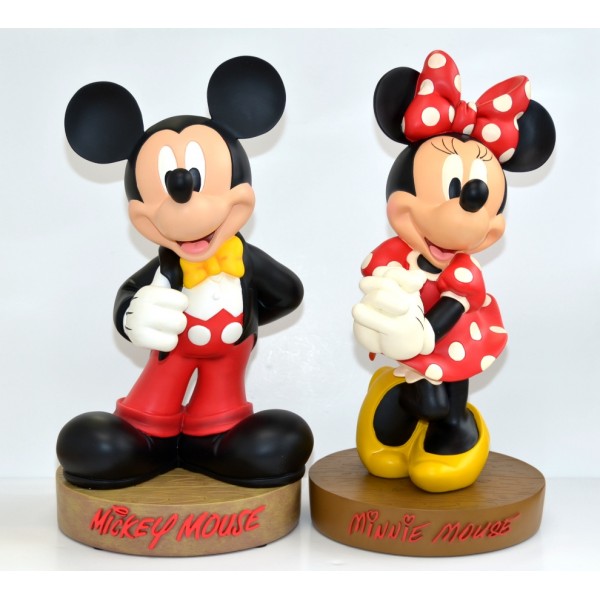 Disneyland Paris Mickey in Tuxedo and Minnie Mouse Figurine, Extremely Rare