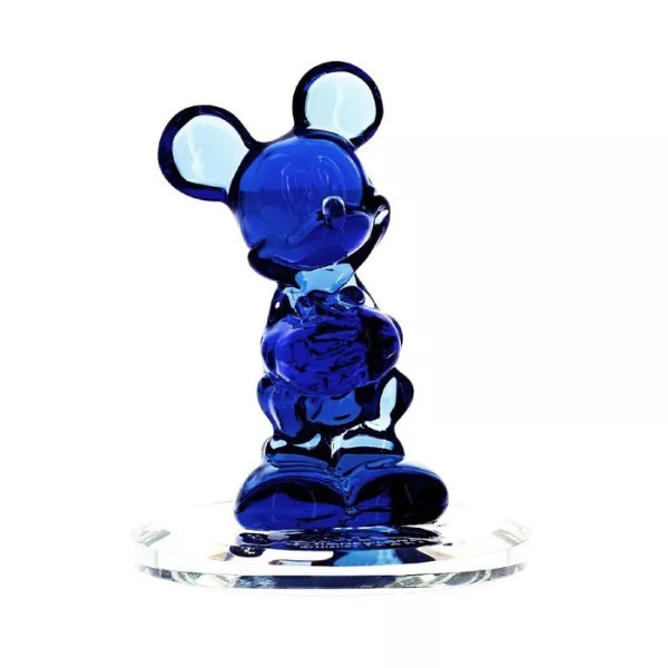 Mickey Blue Glass figure on mirror, Arribas Glass Collection Mickey Blue Glass figure on mirror, Arribas Glass Collection