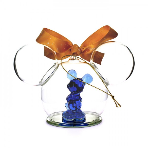 Mickey in Blue glass figure, Mickey Icon Bauble, by Arribas Mickey in Blue glass figure, Mickey Icon Bauble, by Arribas