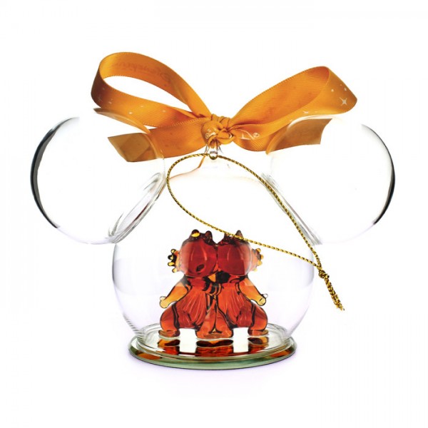 Disneyland Paris Chip & Dale in brown glass figure, Mickey Icon Bauble, by Arribas Disneyland Paris Chip & Dale in brown glass figure, Mickey Icon Bauble, by Arribas