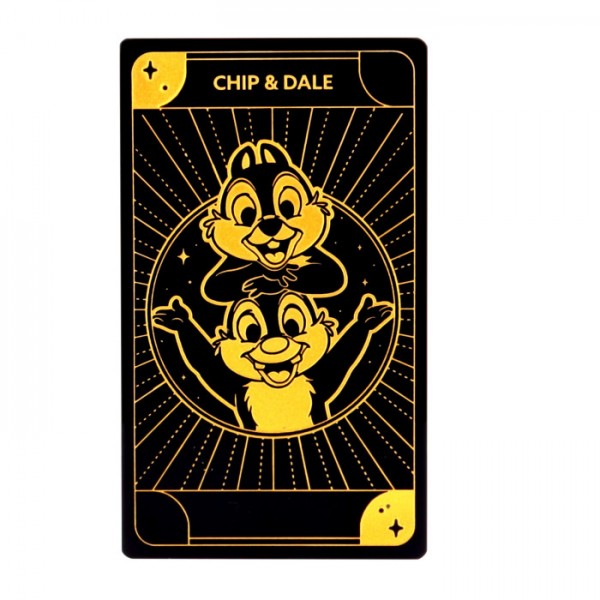 Chip and Dale glass Tarot Game Card, by Arribas Disneyland Paris