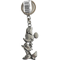 Disney Minnie Mouse Keychain Metal Plate Key Ring, Disneyland Paris
