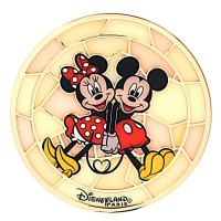 Mickey and Minnie Glass Coaster, by Arribas Disneyland Paris