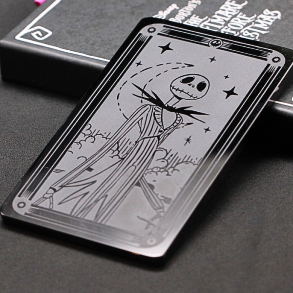 Jack Skellington The Nightmare Before Christmas Glass Tarot Card, by Arribas Jack Skellington The Nightmare Before Christmas Glass Tarot Card, by Arribas
