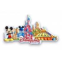 Disneyland Paris attractions fridge magnet