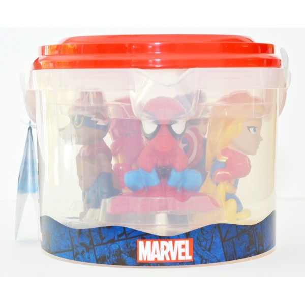 Marvel Bath Set - Squeeze Toys bucket with straining lid