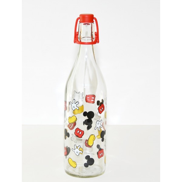 Printed Mickey Mouse Body parts water Bottle with stopper, Disneyland Paris