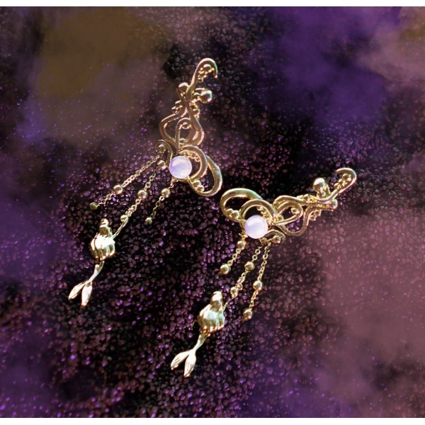 Disneyland Paris Tentacles Ariel earrings, by Arribas Collection