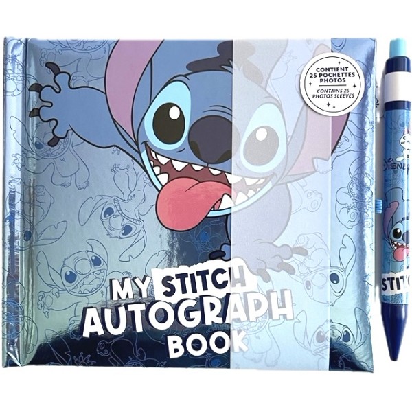 Disneyland Paris 8 Stitch Autograph Book and Pen