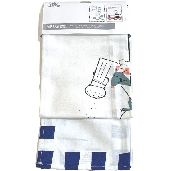 Ratatouille Tea Towel set,Disneyland Paris 