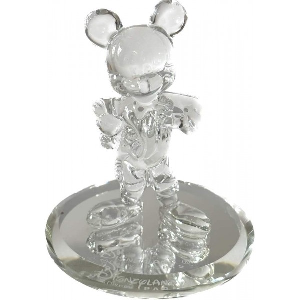 Mickey Mouse figure on mirror, Arribas Glass Collection