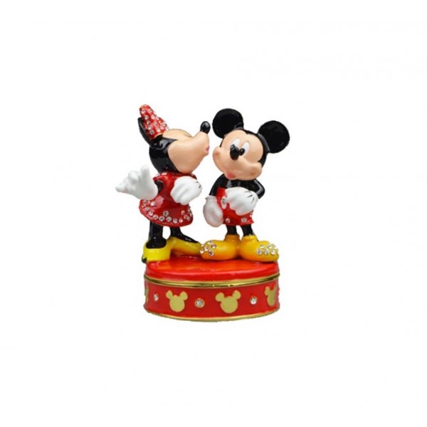 Mickey & Minnie trinket box with Swarovski Crystals, by Arribas Disneyland Paris