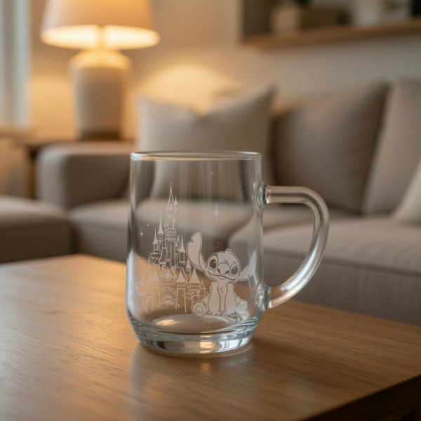 Disney Stitch glass mug, by Arribas Disneyland Paris Disney Stitch glass mug, by Arribas Disneyland Paris