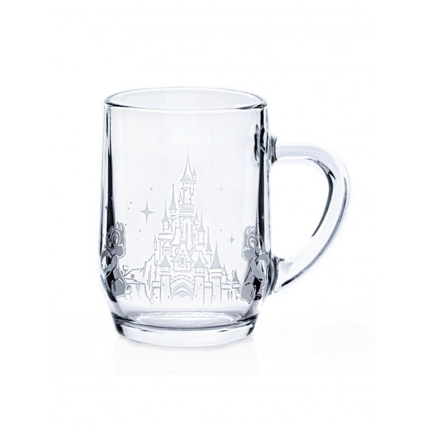 Disneyland Paris Chip and Dale glass mug, by Arribas and Disneyland 