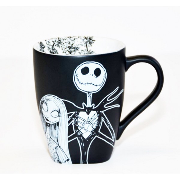 Mr.Jack Skellington and Sally Black and White Mug