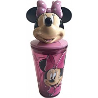 Disneyland Paris Minnie Mouse Head Cup with Straw