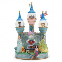 Disney Sorcerer Mickey Mouse Fantasyland Castle Light-Up and Sound Snow Globe