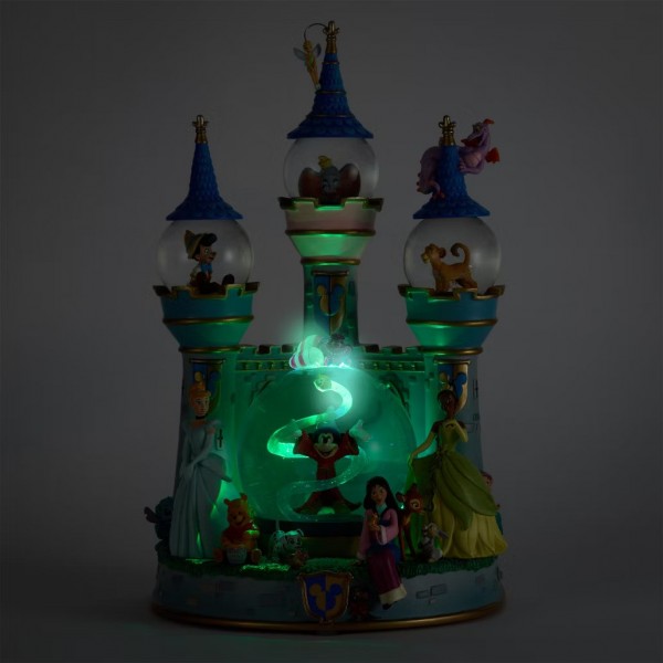 Disney Sorcerer Mickey Mouse Fantasyland Castle Light-Up and Sound Snow Globe Disney Sorcerer Mickey Mouse Fantasyland Castle Light-Up and Sound Snow Globe