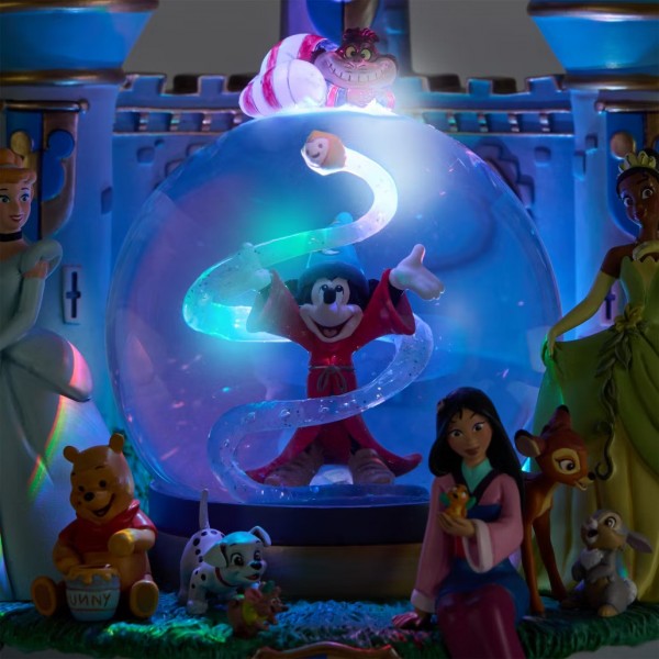 Disney Sorcerer Mickey Mouse Fantasyland Castle Light-Up and Sound Snow Globe Disney Sorcerer Mickey Mouse Fantasyland Castle Light-Up and Sound Snow Globe