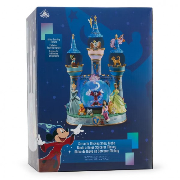 Disney Sorcerer Mickey Mouse Fantasyland Castle Light-Up and Sound Snow Globe Disney Sorcerer Mickey Mouse Fantasyland Castle Light-Up and Sound Snow Globe